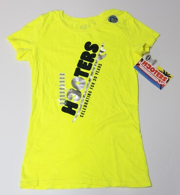 HOOTERS AUTHENTIC MEDIUM (M) YELLOW T-SHIRT - H30TERS, CELEBRATING FOR 30 YEARS