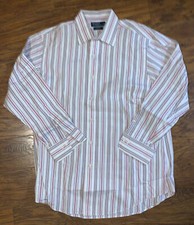 Polo Ralph Lauren Curham Custom Fit Button Up Shirt Striped Size Large 16 1/2