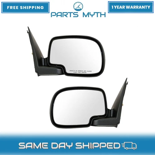 NEW Chrome Power Side View Mirrors Left & Right Pair for Chevy GMC Truck
