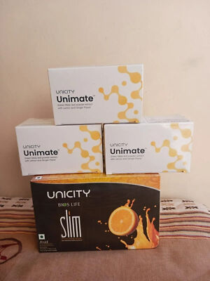 3 X Unimate Yerba Mate Supplement LEMON GINGER & 1 X Unicity BIOS LIFE SLIM +