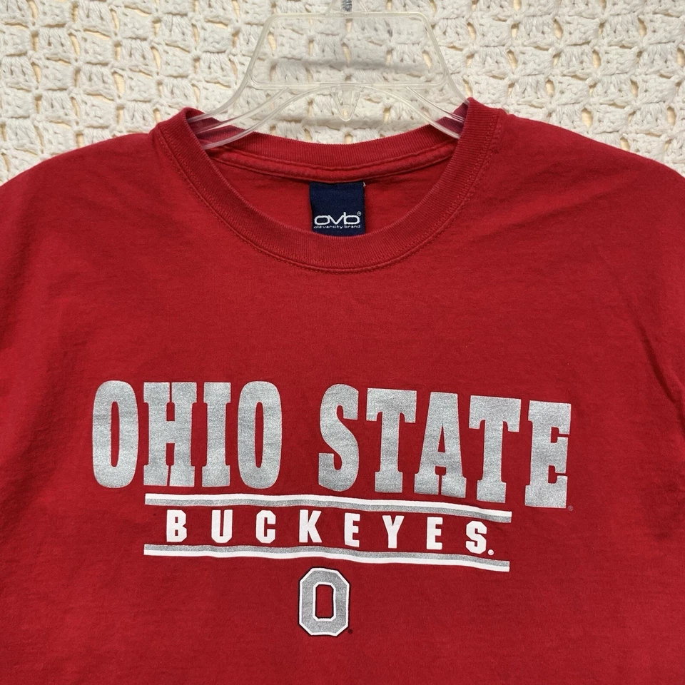 Y2K OVB Ohio State University T-Shirt Men’s Size Medium (38-40) Red 100%Cotton - Image 2 of 4