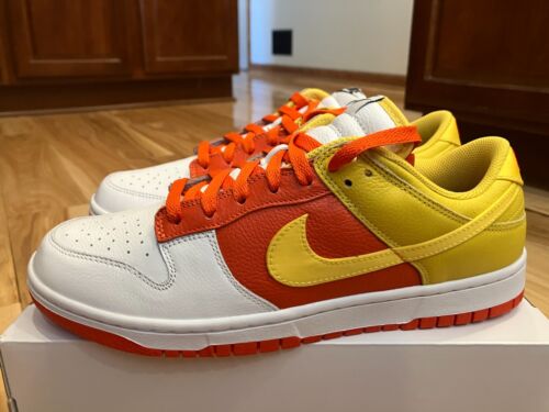 Nike By You Dunk Low Candy Corn White Orange Yellow FN0569 900 Men's Size 10.5 - Picture 3 of 8