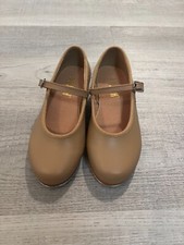 Bloch Girls Tap-On Leather Tap Shoes S0302G Tan Size 10 Free Shipping