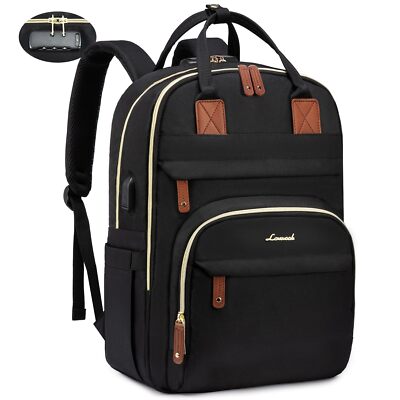Laptop Backpack for Women Unisex Travel Anti-theft Bag Business Work Computer...