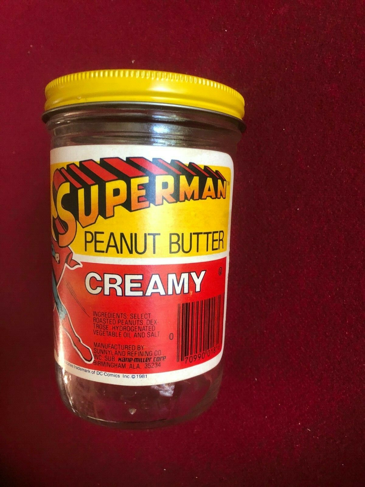 1981, SUPERMAN, Creamy Peanut Butter Jar (Scarce / Vintage) eBay