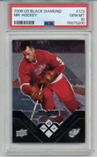 2008 UPPER DECK BLACK DIAMOND #173 GORDIE HOWE CARD RED WINGS PSA 10 LOW POP