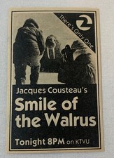 1980 small KTVU tv ad~ Jacques Cousteau SMILE OF THE WALRUS