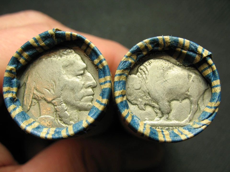 🔥ONE SHOTGUN ROLL 40 BUFFALO NICKEL FIVE CENT PIECES OLD COIN LOT! 1913-1938 🔥 - Image 2 of 2