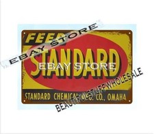 garage cottage barnyard farming Standard Feed Chemical MFG Omaha metal tin sign