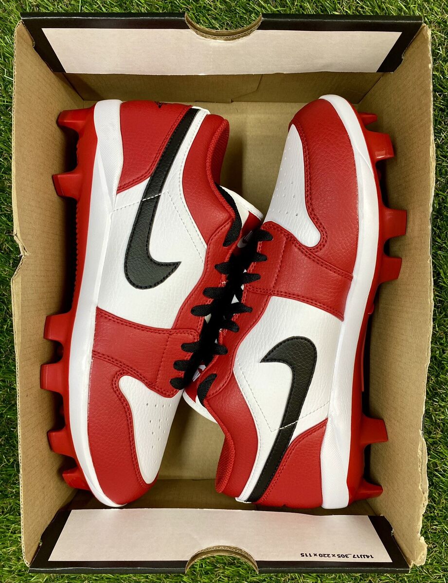 Nike Air Jordan 1 Retro MCS Low Chicago Red Baseball Cleats Nike Air Jordan 1 Retro MCS Low Chicago Red Baseball Cleats