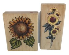 Lot of 2 Sunflower Rubber Stamps Gently Used Rubber Stampede Stampendous brands