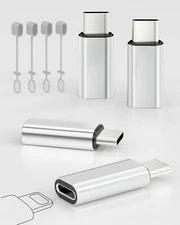 USB C to Lightning Adapter 4 Pack [Mfi Certified] Lightning Female to USB C