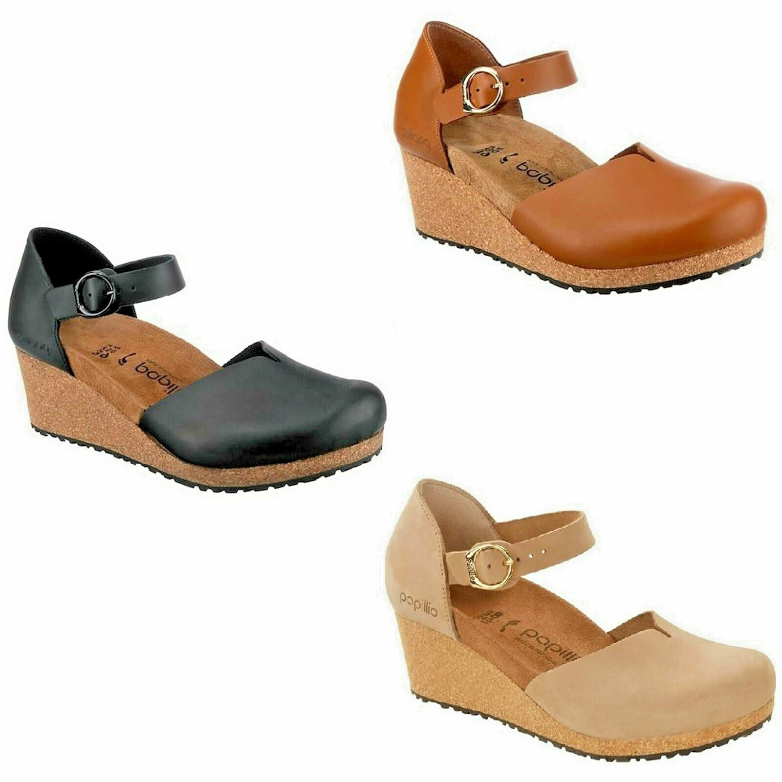 Birkenstock Mary Wedge Plateau Ankle Strap Platform Sandals Jane Ring | eBay