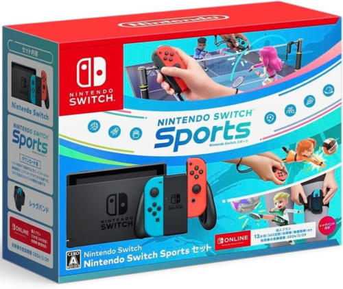 NEW Nintendo Switch + FREE Sports Game+ Leg Strap  SPORT BUNDLE Japan NEW - Afbeelding 1 van 7
