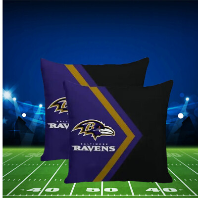 Baltimore Ravens 2pc, Pillow Cover Set, 17'' x 17'' FREE SHIPPING