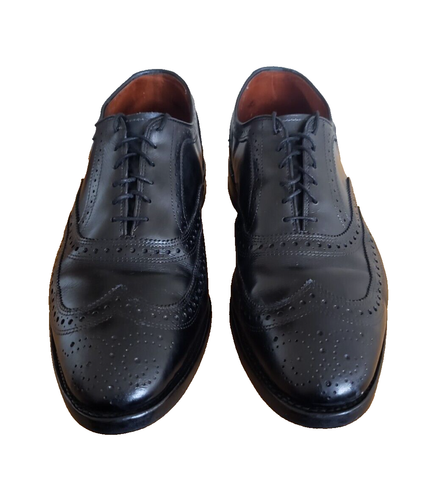 Allen Edmonds McCallister 6205 Black Medallion Toe Wing Tip Oxford Size 10.5 2E - Picture 4 of 11