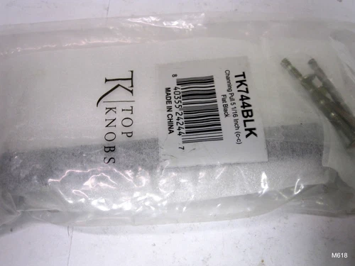 Top Knobs TK744BLK Channing 5" Center to Center Handle Cabinet Pull Black Finish - Picture 3 of 4