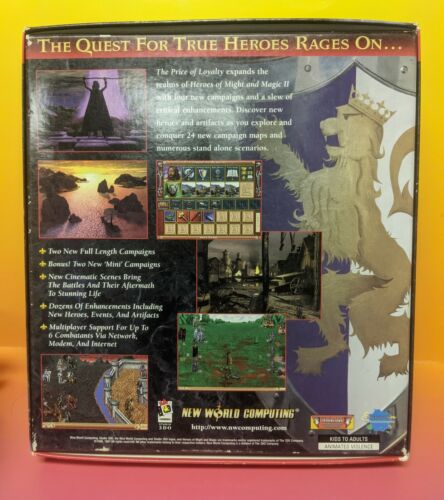 Heroes of Might and Magic II The Price of Loyalty PC Big Box Cib Complete Rare - Picture 3 of 4