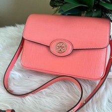 New Tory Burch Robinson Crosshatched Convertible Shoulder Bag