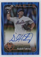 2024 Topps Chrome Rookie Blue RayWave Refractor 149/150 Grant Hartwig Auto 00jz