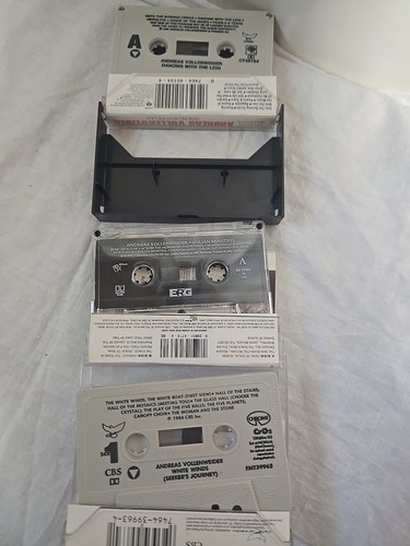 Andreas Vollenweider 3 Cassettes Dancing w The Lion White Winds Eolian Minstrel - Foto 7 di 9