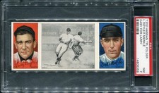 1912 T202 Hassan Triple Folder Easy For Larry - Doyle & Merkle PSA 7 NM 148063