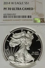 2014 W NGC PF70 ULTRA CAMEO AMERICAN SILVER EAGLE #B52879