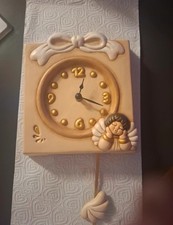 orologio a pendolo con Angelo e fiocco thun nuovo senza scatola