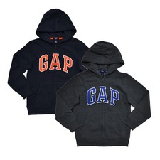 Gap Boy's Kids Hoodie Jacket Sweatshirt Fleece Lined Full Zip Coat Logo M L Xl
