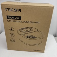 Niksa Foot Spa Bath Massager with Heat Bubbles Vibration  Red Light MM20A-7