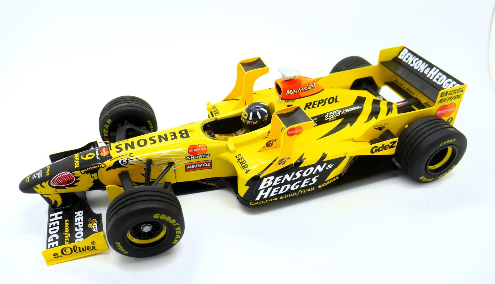 MINICHAMPS BENSON & HEDGES JORDAN HONDA 198 D HILL TOWER WING 1998 1-18 SCALE F1
