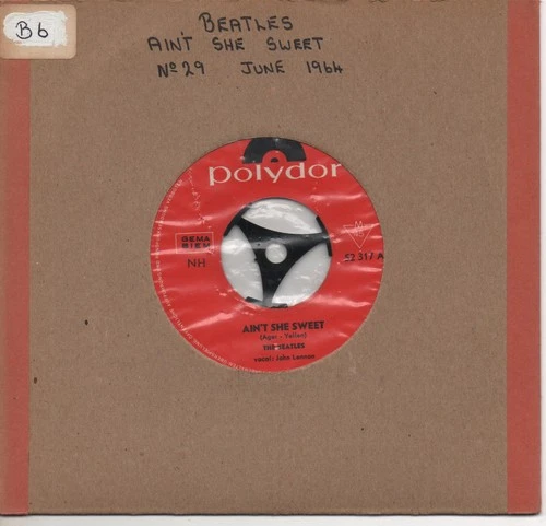 THE BEATLES ain't she sweet*if you love me baby 1960s GERMAN POLYDOR 7" BEAT 45