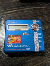 SONY WALKMAN MINIDISC RECORDER Player MZ-N707 Type-R MDLP Net Md WORKS Excellent