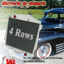 4 Row Radiator For 1943-1948 Chevy Fleetlinefleetmaster Sedan Coupe V8 Usa