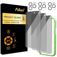 Ailun 3Pack Privacy Screen Protector for iPhone 16 Pro 6.3 inch 3Pack Camera L
