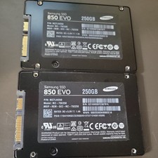 LOT 2 Samsung 250GB SSD 850 EVO 2.5" Solid State Drive MZ7LN250 MZ-75E250 95% HL