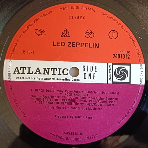 Led Zeppelin LP 4 Zofo UK Atlantic Plum Press INCREDIBLE COVER & AUDIO IVE HEARD