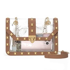 Clear Bag Stadium Approved Women Clear Crossbody Purse for Stadium Events Tre...