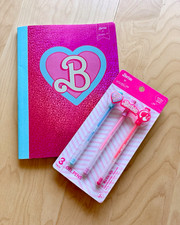 New Barbie- Yoobi Stationery Set - Glitter Composition Notebook 3-Pack Gel pen