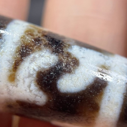 Amuleto Tibetano Nepalese Himalayano Antica Agata Vecchio Talismano Dzi 3 Occhi Perline - Foto 11 di 15
