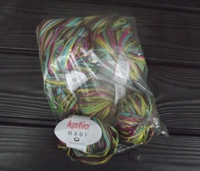 Katia Yarn Maui col. 105 brights with browns,  10 balls, 92 yards, 100 % cotton