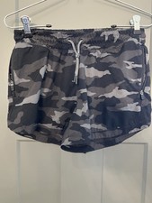 Athleta Girl All Play 3" Camo Athletic Shorts Size XL / 14 Pockets Running