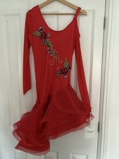 Fabulous Red Latin Dance Dress