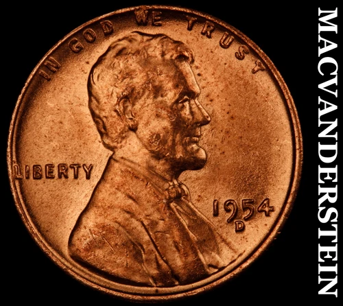1954-D Lincoln Wheat Cent- Choice Gem Brilliant Uncirculated Luster #J1801