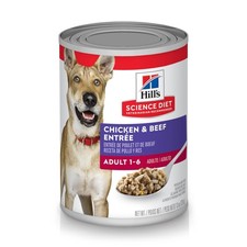 Hill's Science Diet Adult 1-6 Wet Dog Food Chicken & Beef Loaf 13oz Can 12-Count