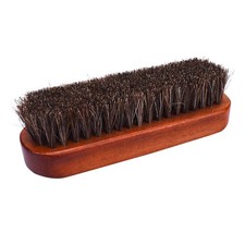 Horse Hair Shoe Polishing Brush with Handle Soft Cleaning Tool Leather