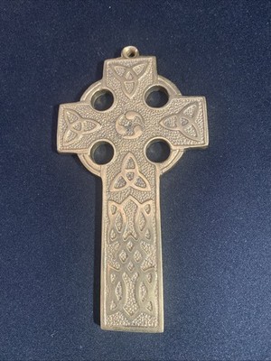 Liffey Artifacts Hand Crafted Celtic Irish Solid Brass Cross