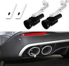 2pcs Turbo Sound Whistle Simulator Turbo Whistle Aluminum Alloy Universal Black 2pcs Turbo Sound Whistle Simulator Turbo Whistle Aluminum Alloy Universal Black