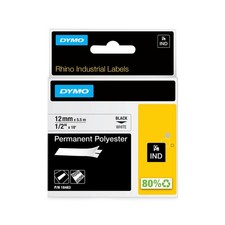 DYMO Rhino Industrial Permanent Polyester Labels 1/2" Black Pri... FAST USA SHIP
