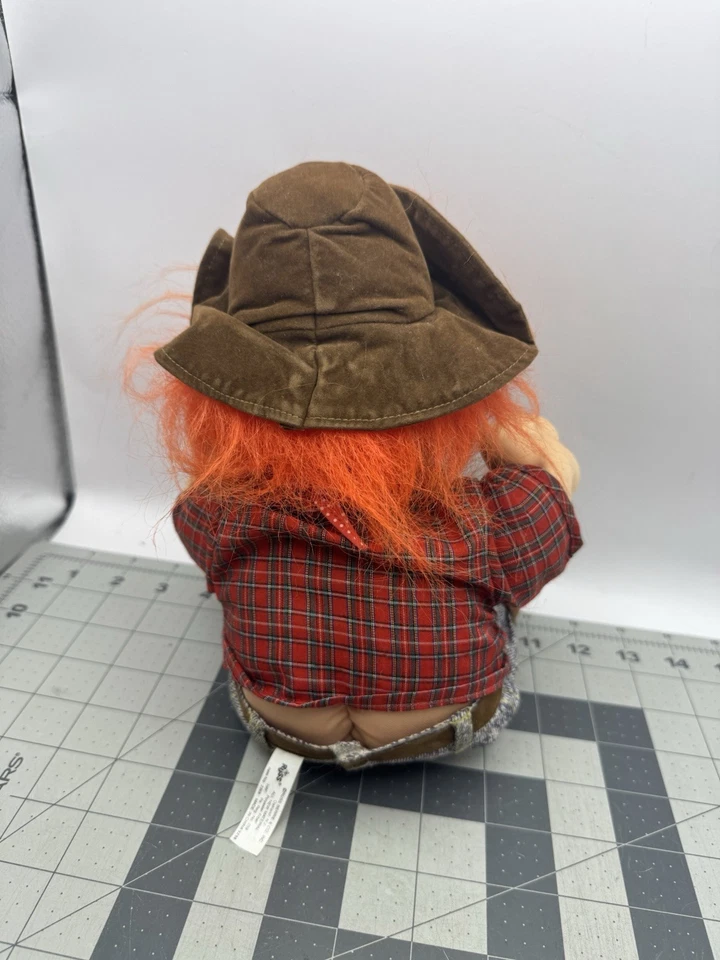 Muñeca Russ Troll 12" Cuerpo Suave Pelo Naranja Ojos Azules Traje Vaquero Occidental Foto 3 de 4